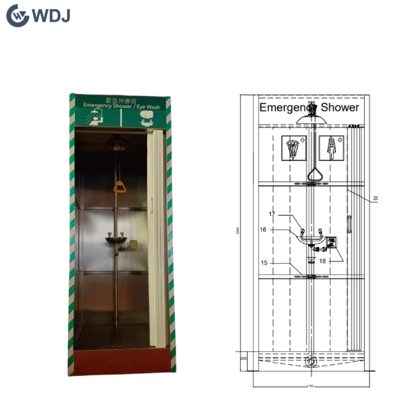 ANSI Enclosed Emergency Safety Shower Room
