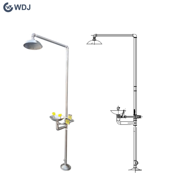 ANSI Stainless Steel 316 Anti Freeze Safety Shower & Eyewash Station