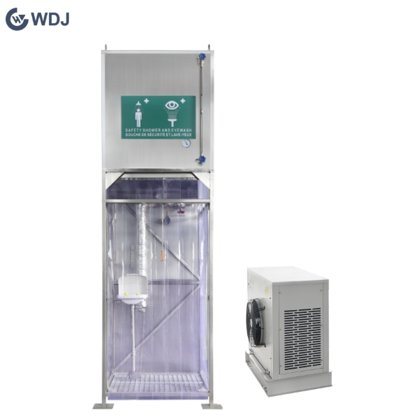 ANSI SS304 Tank fed 1500L Safety Shower & Eyewash with Chiller Explosion proof Type