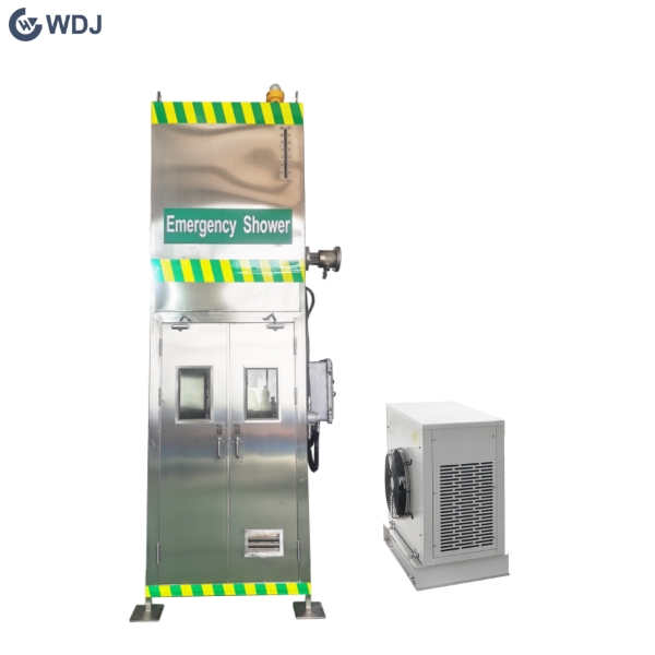 ATEX ANSI EAC Temperature Controlled 1500L Tank Safety Shower Eyewash with Heater And Chiller 