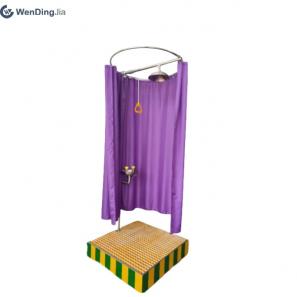 Eyewash Station Drench Shower Privacy Curtain with waste water collection Tray
