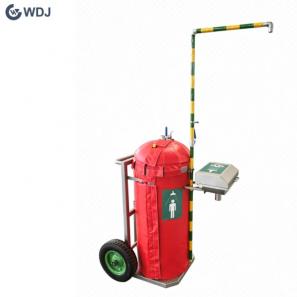 Mobile Self Contained Safety Shower with Eye Wash and Insulated Jacket 114 Litre